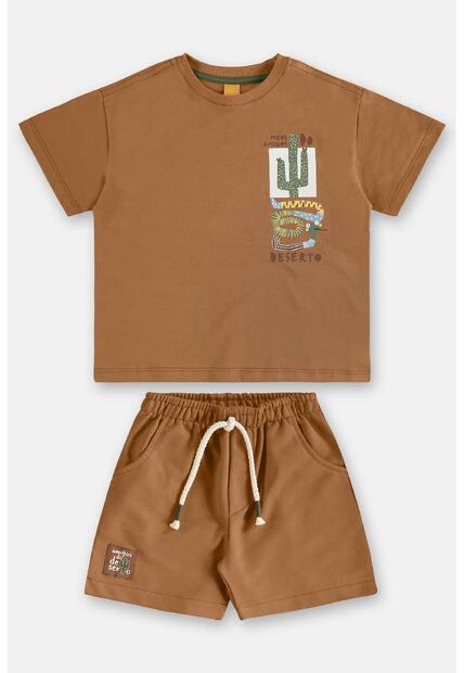 Conjunto Menino Camiseta e Short Três e Já