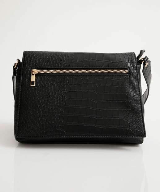 Bolsa Transversal Crossbody Feminina Textura Marisa Preto
