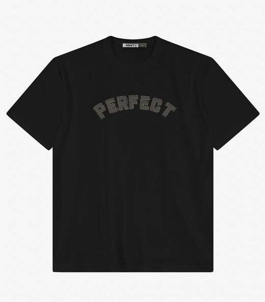 Image_T- Shirt Juvenil em Meia Malha Minty Preto