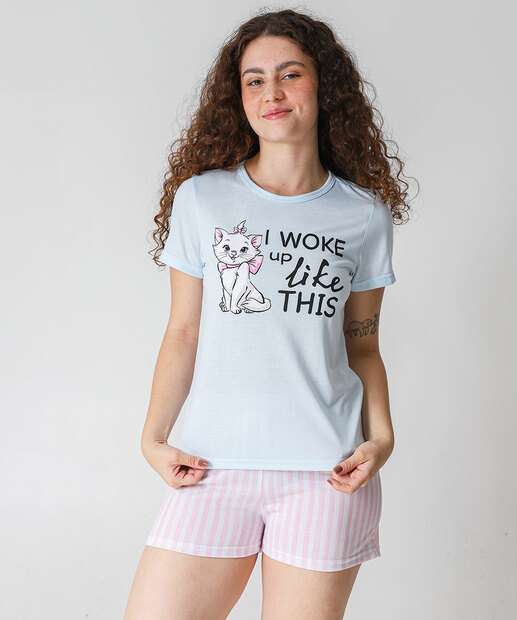 Image_Pijama Feminino Estampa Marie Disney Azul