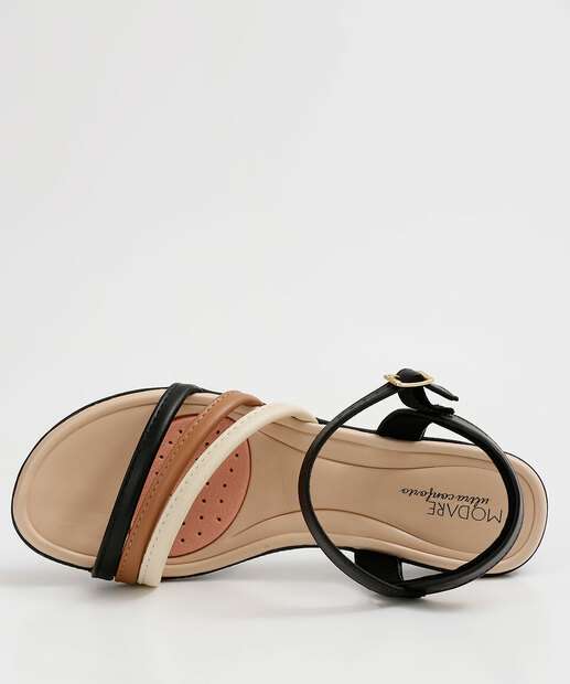 Sandália Feminina Rasteira Tiras Modare