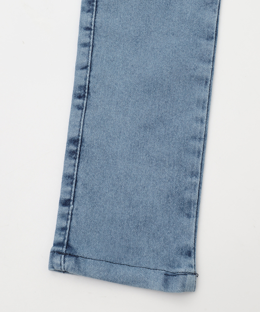 Calça Infantil Jeans Skinny Bolsos Tam 4 a 8 Azul