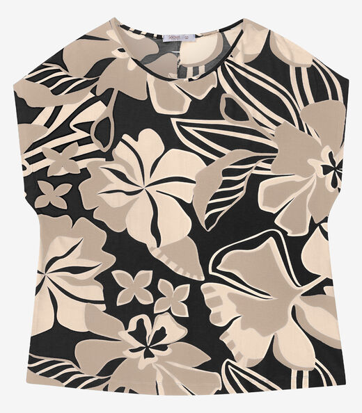 Blusa Manga Curta Feminina Secret Glam Preto