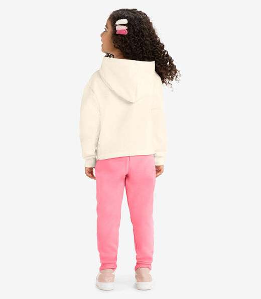 Calça Infantil Em Moletom Rovi Kids Rosa