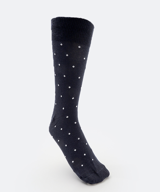 Image_Meia Masculina Cano Longo Estampada MR Preto