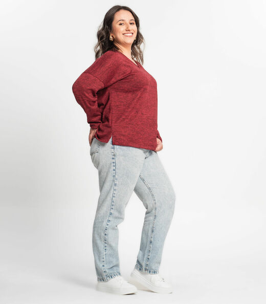 Blusa Feminina Plus Infinita Cor Vermelho