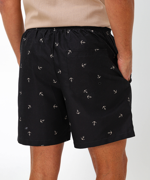 Bermuda Masculina Surf Âncoras Marisa Preto