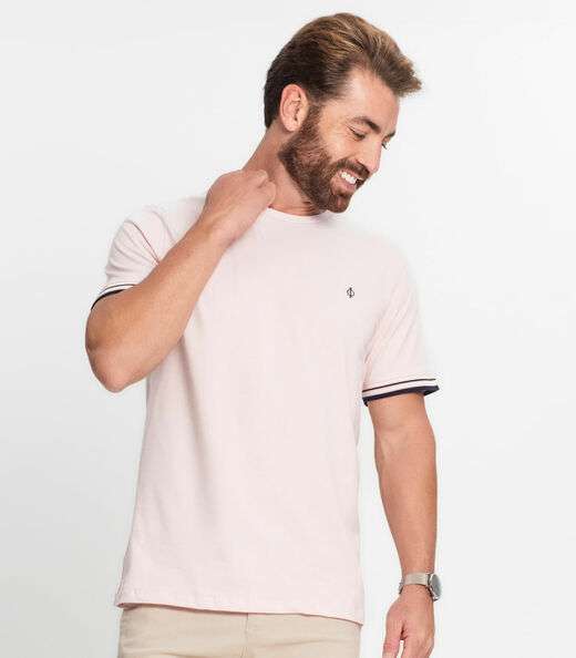 Camiseta Básica Masculina Diametro Rosa