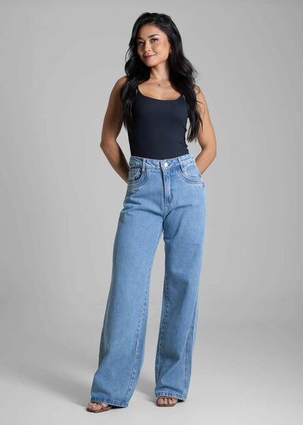 Calça Jeans Sawary Wide Leg - 282427
