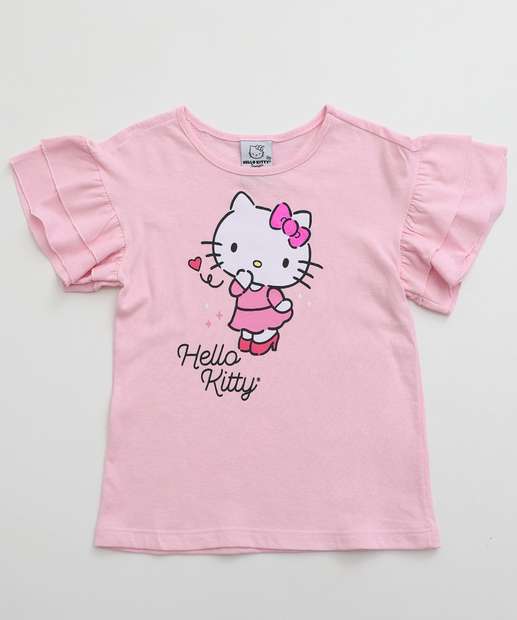 Image_Blusa Infantil Hello Kitty Sanrio Tam 4 a 10 Rosa