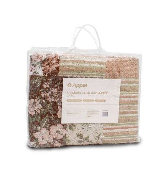 Kit Cobre Leito Matelassê Queen Appel Rosa