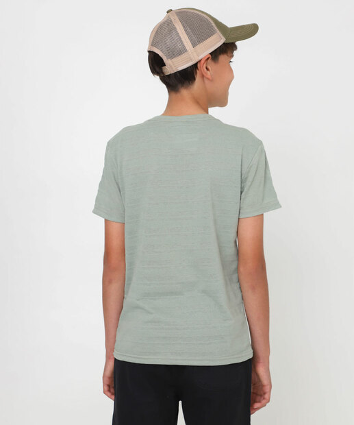 Camiseta Juvenil Textura Marisa Tam 10 a 16 Verde