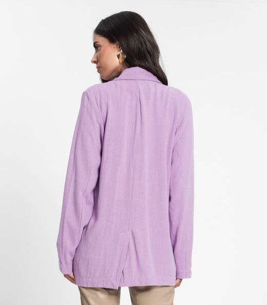 Blazer Feminino Em Linho Endless Roxo