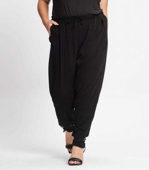 Calça Feminina Plus Size Viscose Secret Glam Preto
