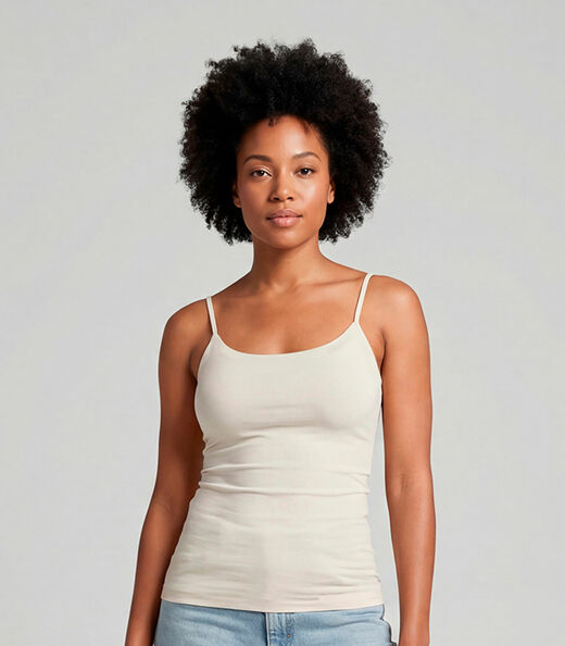 Image_Blusa Feminina De Alça Poliamida Style Box Bege