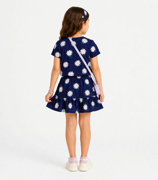Conjunto Infantil Menina Saia e Blusa Select Azul