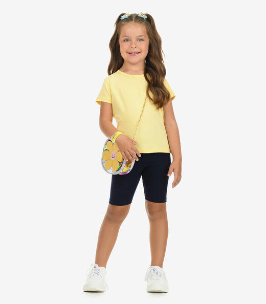 Blusa Básica Infantil Cotton Leve Rovi Kids Amarelo