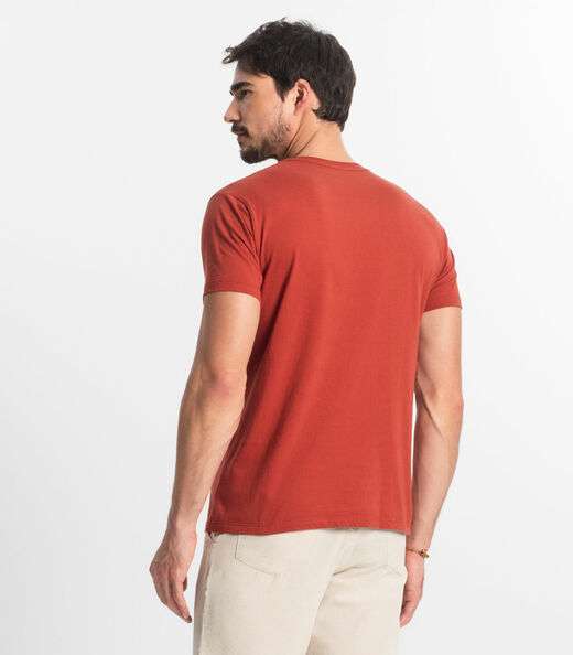 Camiseta Masculina Plus Size Básica Select Laranja