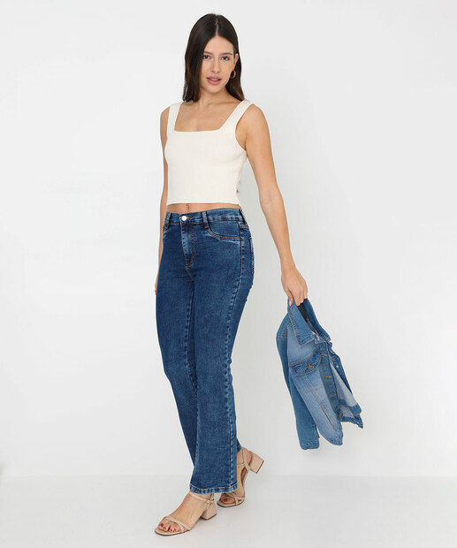 Image_Calça Jeans Flare Feminina Petit Sawary Azul