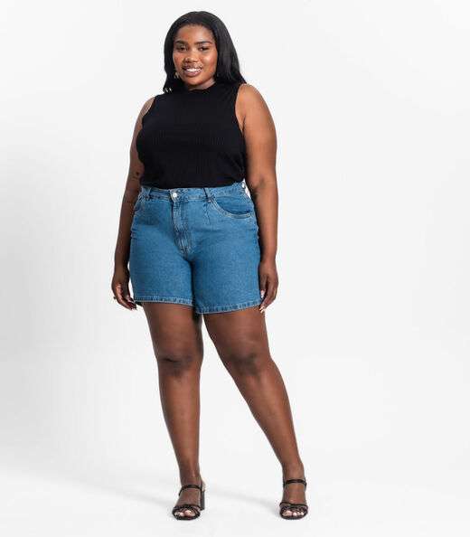 Regata Plus Size Em Ribana Canelada Secret Glam Preto