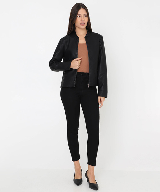 Image_Calça Sarja Skinny Feminina Push Up Sawary Preto