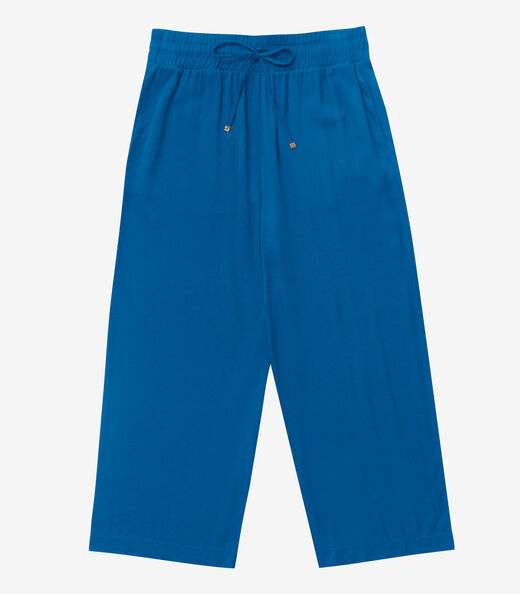 Calça Feminina Wide Leg Secret Glam Azul
