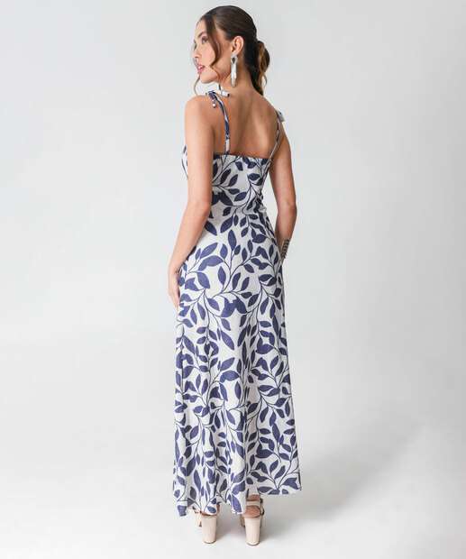 Vestido Longo Feminino Estampado Marisa