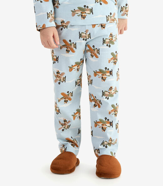 Pijama em Meia Malha Rovi Kids Azul