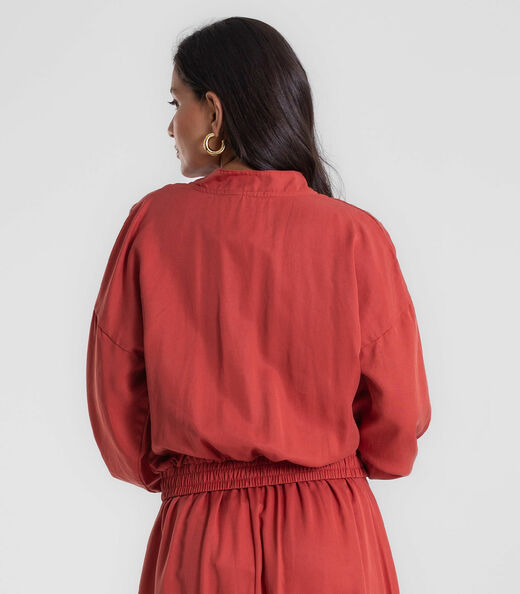 Jaqueta Endless Tencel Twill Feminina Marrom