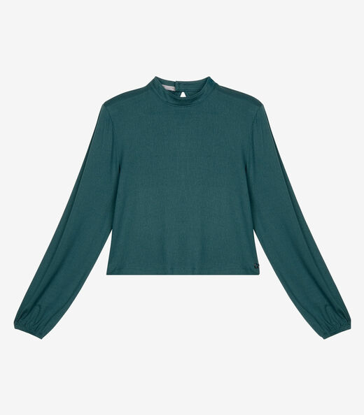 Blusa Feminina Manga Longa Bufante Endless Verde
