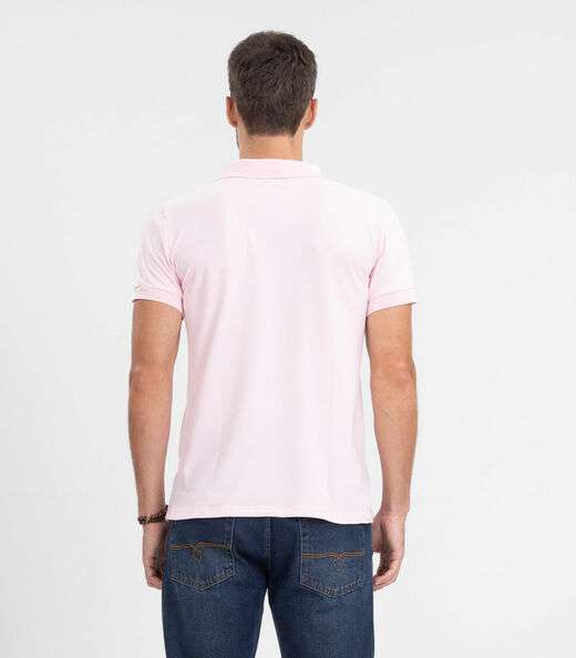 Polo Masculina Básica Diametro Rosa