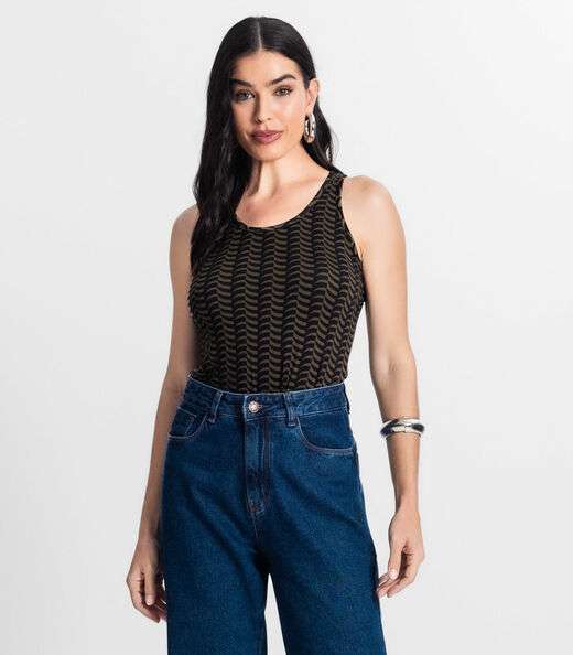 Regata Feminina Estampada Select Verde