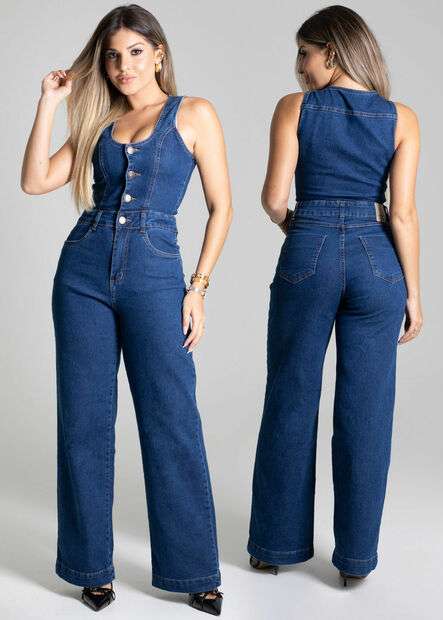 Macacão Jeans Sawary - 276583