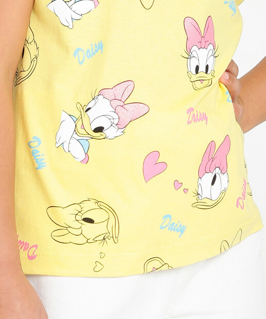 Camiseta Infantil Margarida Manga Curta Disney Tam 4 a 10
