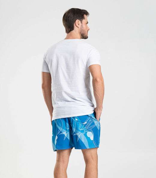 Bermuda Masculina De Microfibra Long Bong Azul