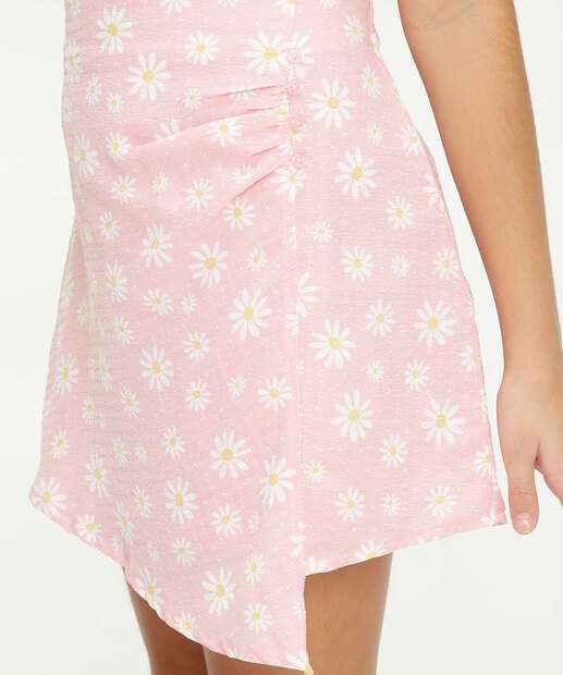 Saia Juvenil Estampa Margaridas Marisa Tam 10 a 16