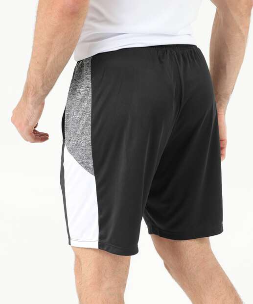 Bermuda Masculina Fitness Recorte Bolsos Marisa Preto