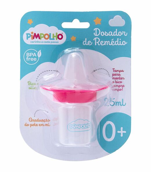 Dosador de Remédio para Bebê Pimpolho Rosa