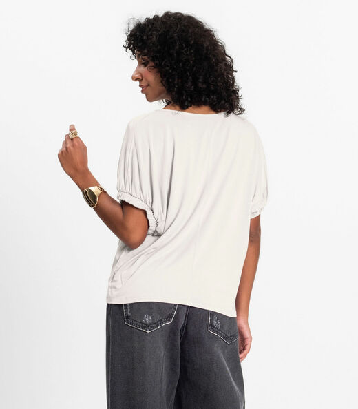 Blusa Feminina Viscose Infinita Cor Bege