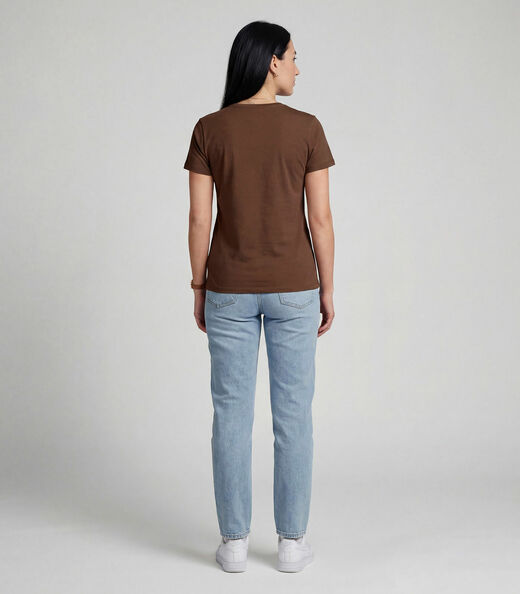 Blusa Feminina em Malha Visco Infinita Cor Marrom