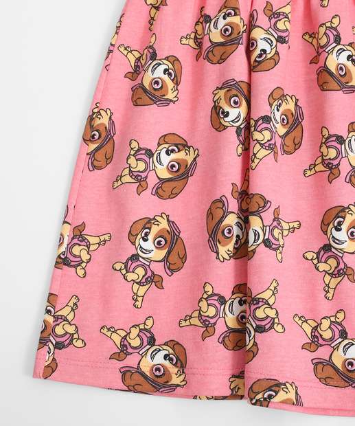 Vestido Infantil Sky Patrulha Canina Tam 1 a 3 Rosa