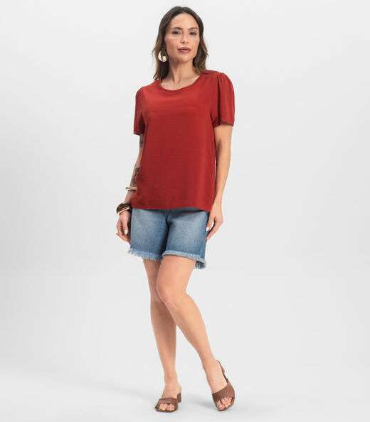 Blusa Feminina Em Viscose Infinita Cor Laranja