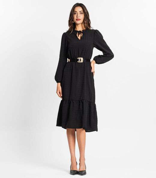 Image_Vestido Midi Feminino Manga Longa Endless Preto