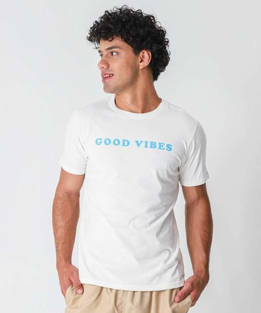 Camiseta Masculina Estampa Costas MR Off White