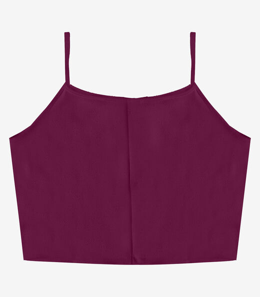 Blusa de Alça Feminina Tecido Henera Infinita Cor Roxo