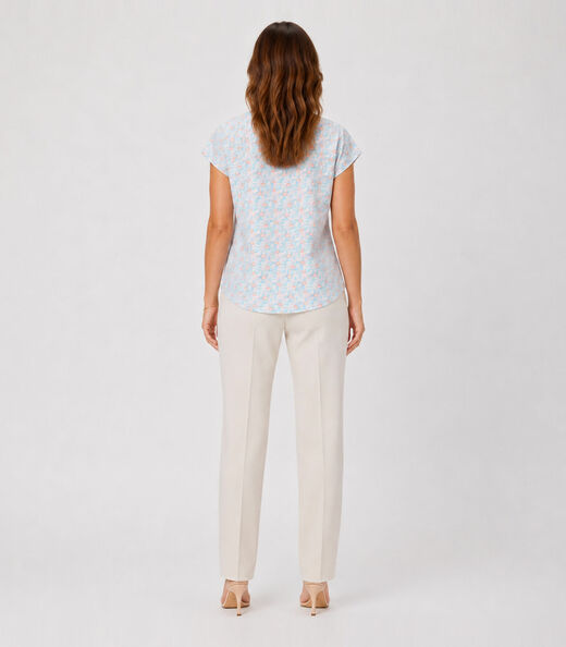 Blusa Feminina Estampada Rovitex Rosa