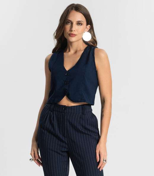 Image_Colete Feminino Em Alfaiataria Style Box Azul