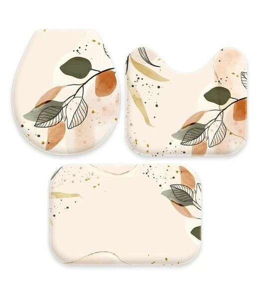 Jogo De Tapetes Para Banheiro Wevans Bege