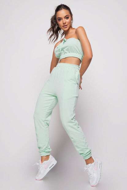 Cropped  Tomara Que Caia Malha Comfort Verde