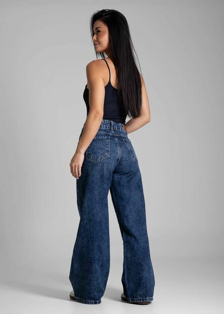 Calça Jeans Sawary Wide Leg Petit - 282398